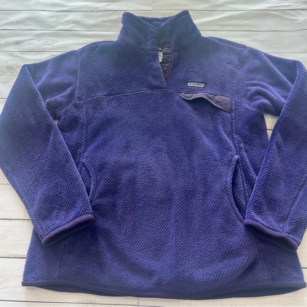 Patagonia Women's Re-Tool Snap-T Pullover Sz L Purple